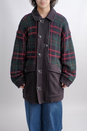 1990s knit wool switching jacket