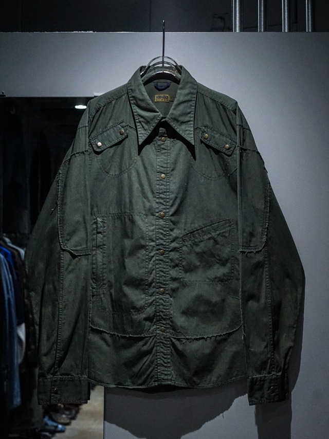 【add (C) vintage】"KENZO HOMME" Military Motif Design Loose L/S Shirt