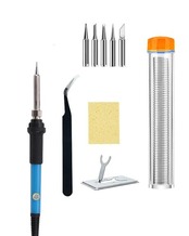 YFFSFDC はんだごてセット 電気ハンダゴテ 温度調節 60W/110V 電子作業 家電修理 溶接工具 電気DIY用（6個セット）