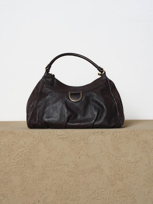 GUCCI グッチ アビー ブラウンレザーワンショルダーバッグ