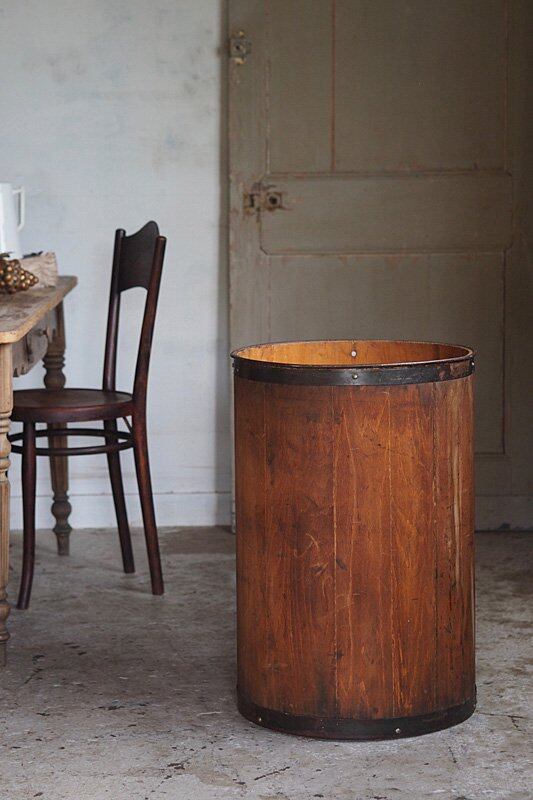 ウッド円筒ボックス-vintage round wood box | アンティーク