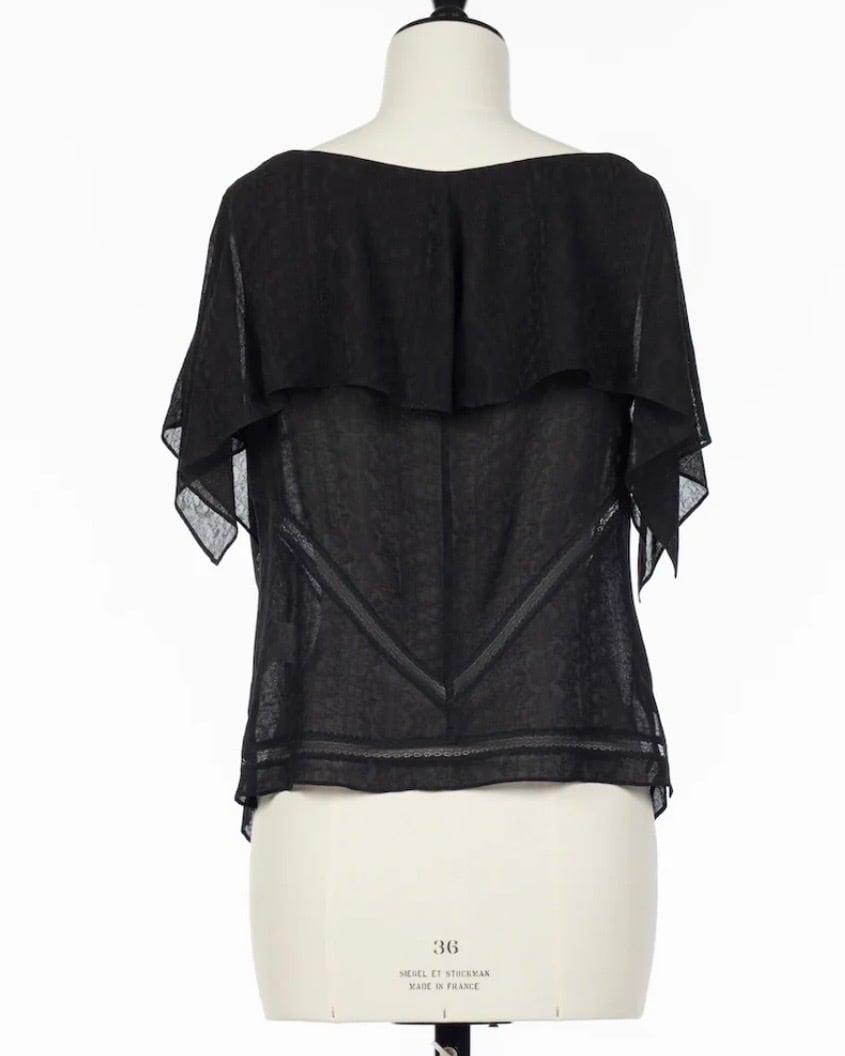 FETICO / LACE JACQUARD TOP -black- | LA VILLA ROUGE