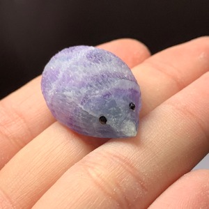 6セレスタイトに住み着いているフローライトハリネズミさん