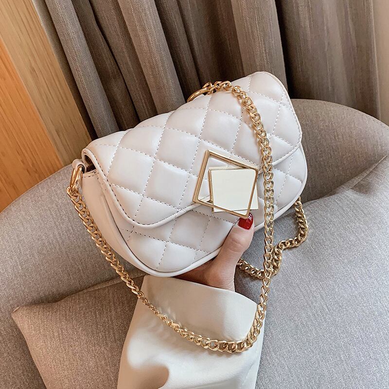 ウエスタンスタイルオールマッチチェーンスモールバッグハンドバッグ2020新しい流行のファッションワンショルダーメッセンジャーバッグネットレッドダイヤモンドスモールスクエアバッグ 手作りハンドバック10252812062