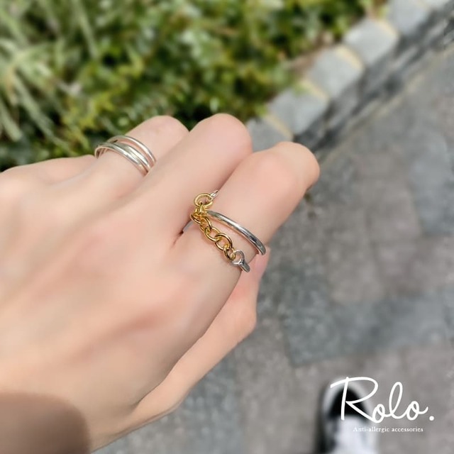 【衣装協力】コンビチェーンループリング シルバー925