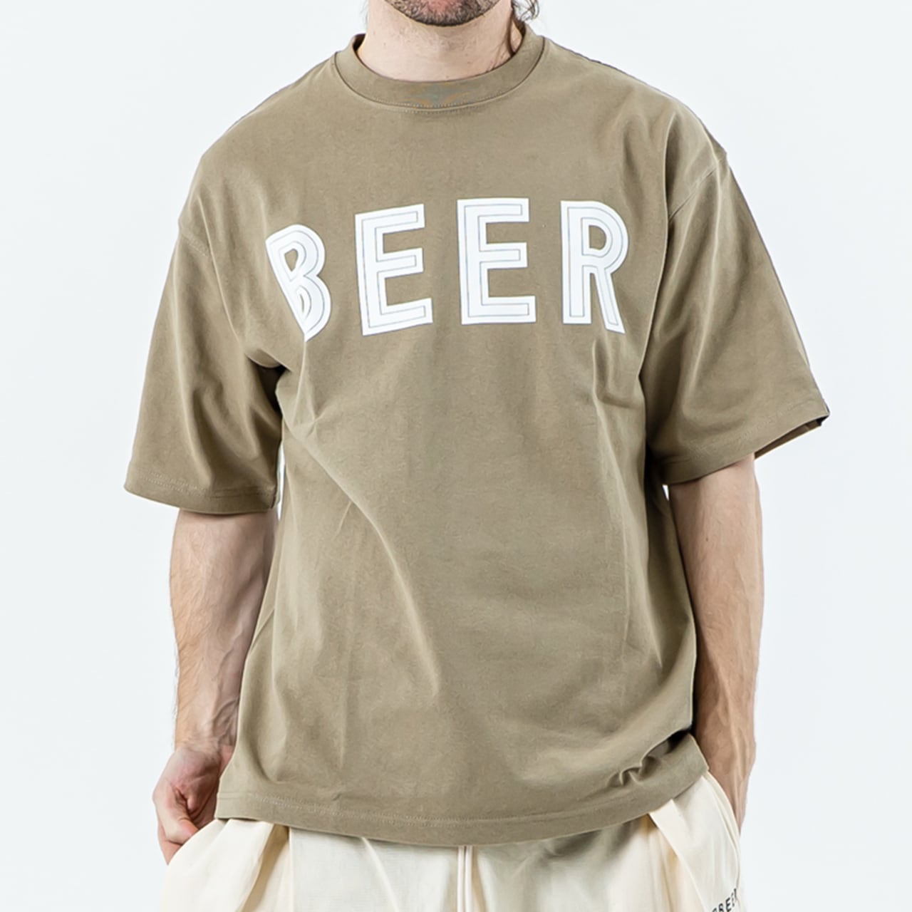BEER ヘビーウェイトT アシッドカーキ | BEER