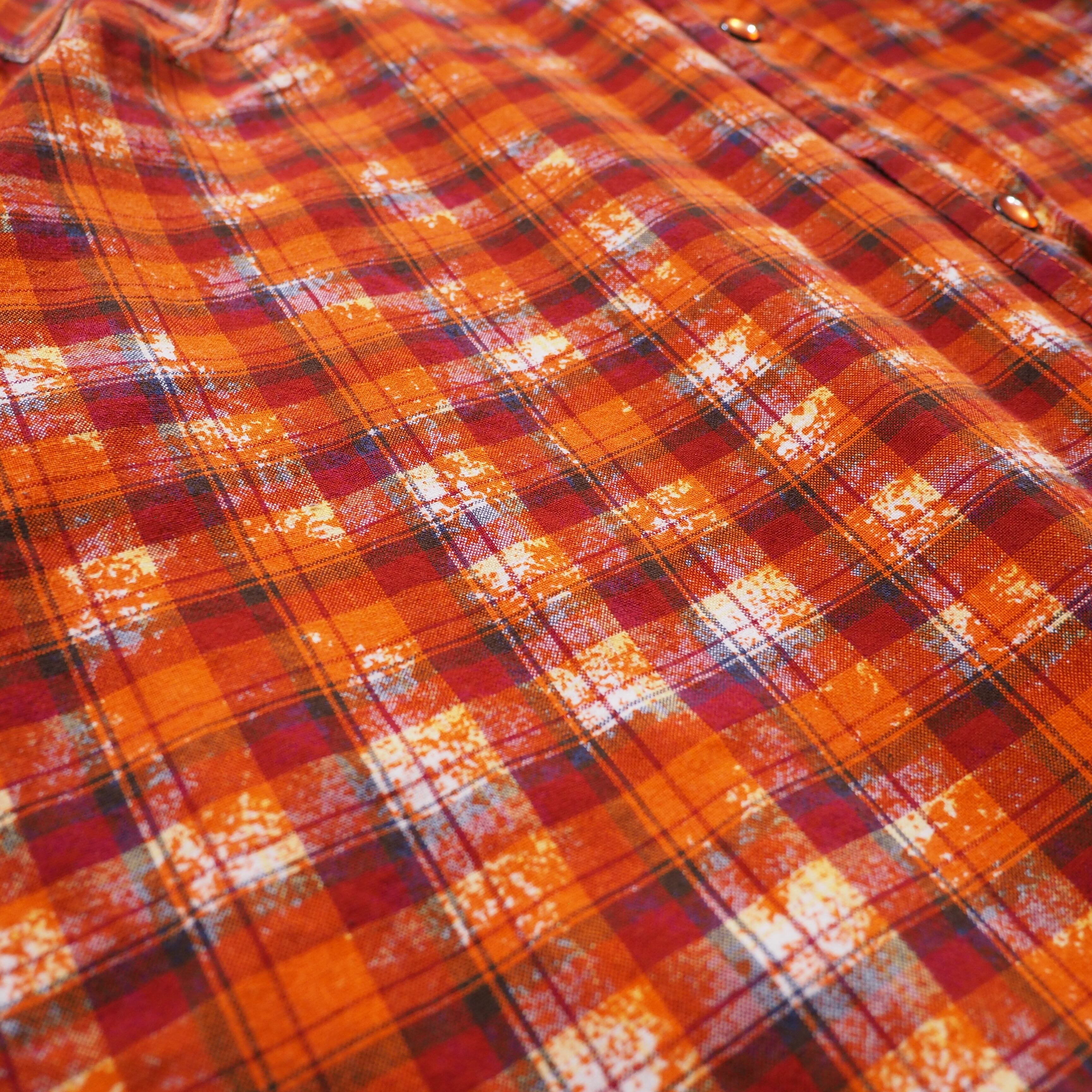 " DIESEL " ” 染色 ” Over silhouette Western shirt