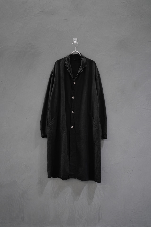 France type linen coat Black