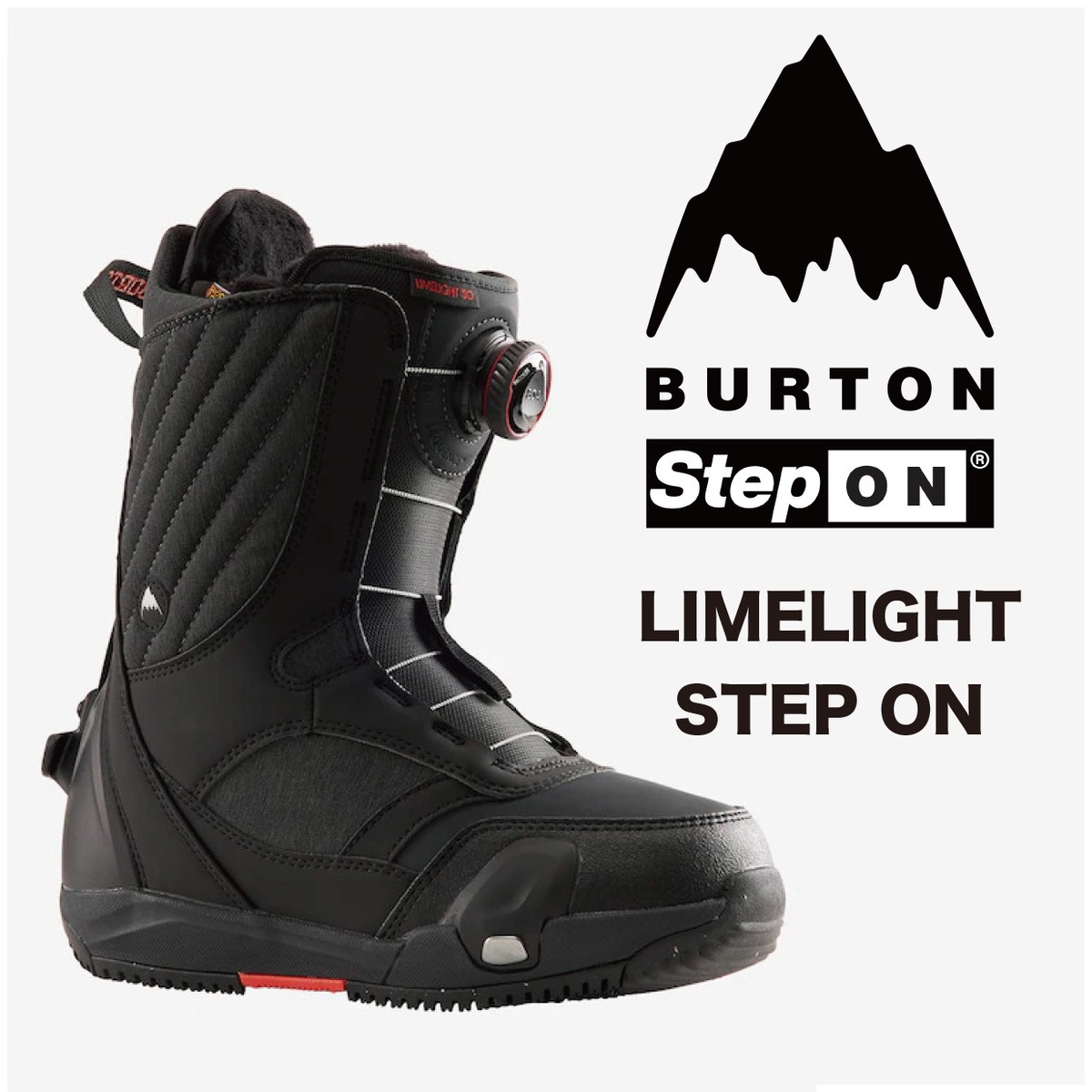 23-24モデル BURTON LIMELIGHT STEP ON WIDE Black バートン ライムライト ステップオン ブラック