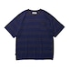 EVISEN MODAL BORDER KNIT T-SHIRT NAVY