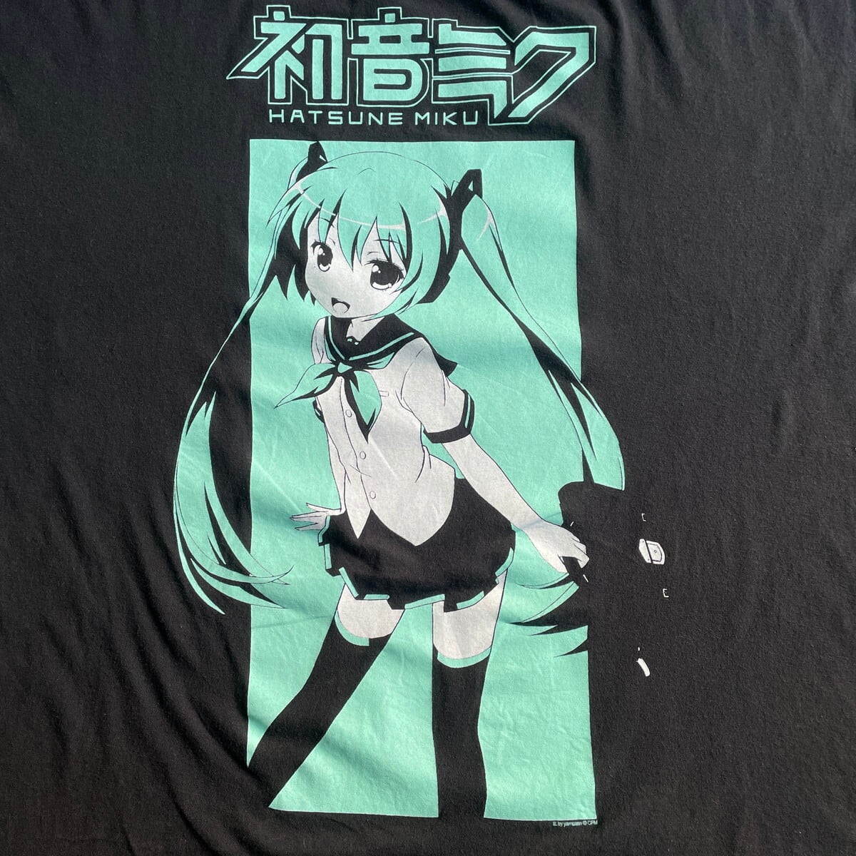 ビッグサイズ 初音ミク プリント キャラクターTシャツ メンズXXL 古着 