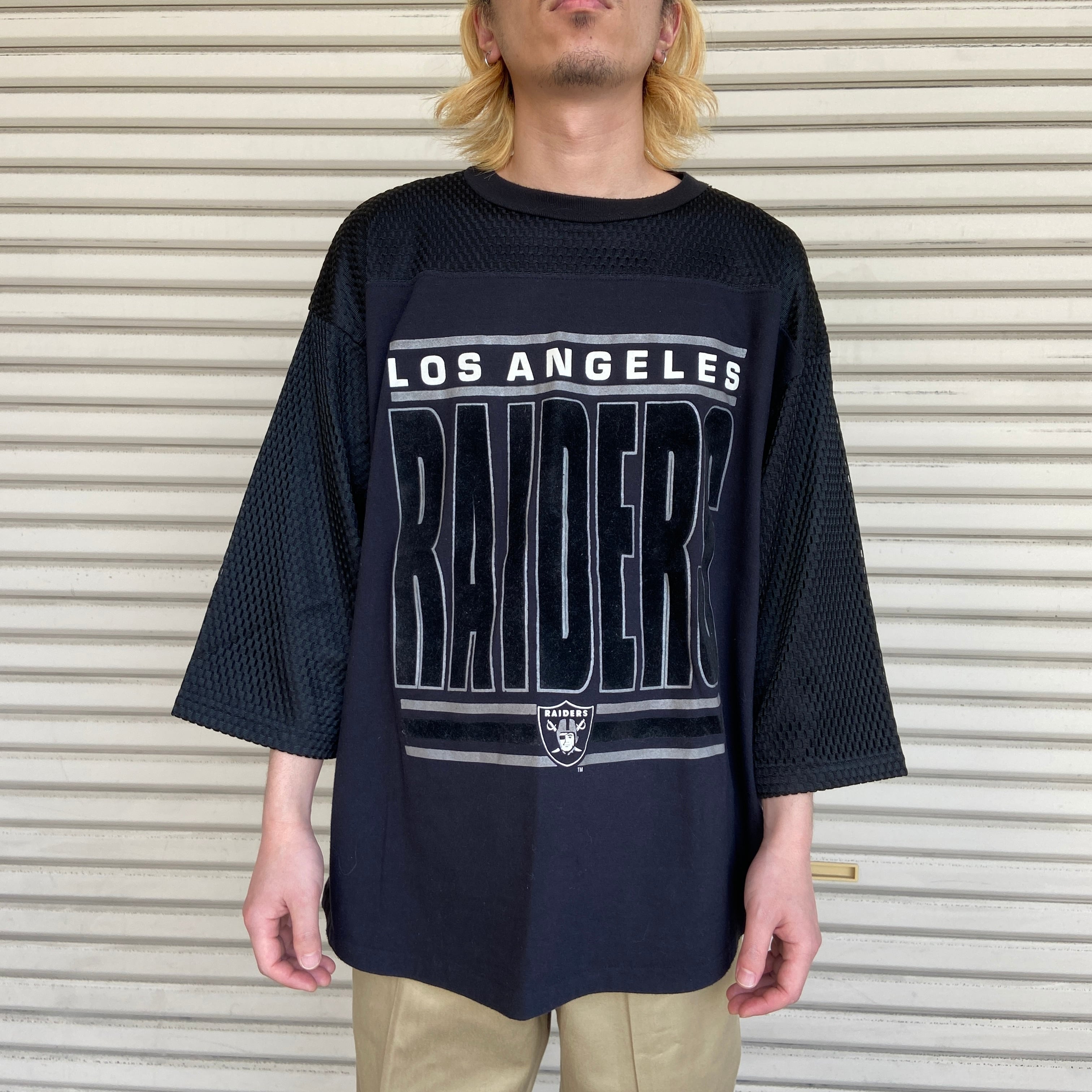 人気提案 90s☆RAIDERS☆切替九分袖チームTシャツ☆XL☆USA☆NFL