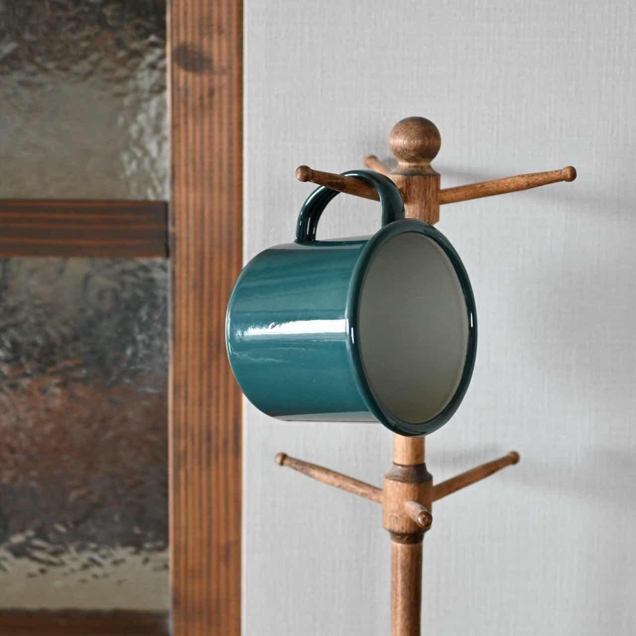 エナメルマグカップ （グリーン）｜ ホーロー レトロ かわいい