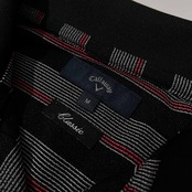 美品 Callaway Golf キャロウェイ ゴルフ ボーダー柄 ドライ 半袖 ポロシャツ サイズ M /メンズ/ブラック系/スポーツ