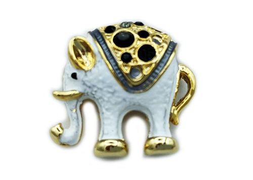 タックピン ピンブローチ 白象 ホワイト