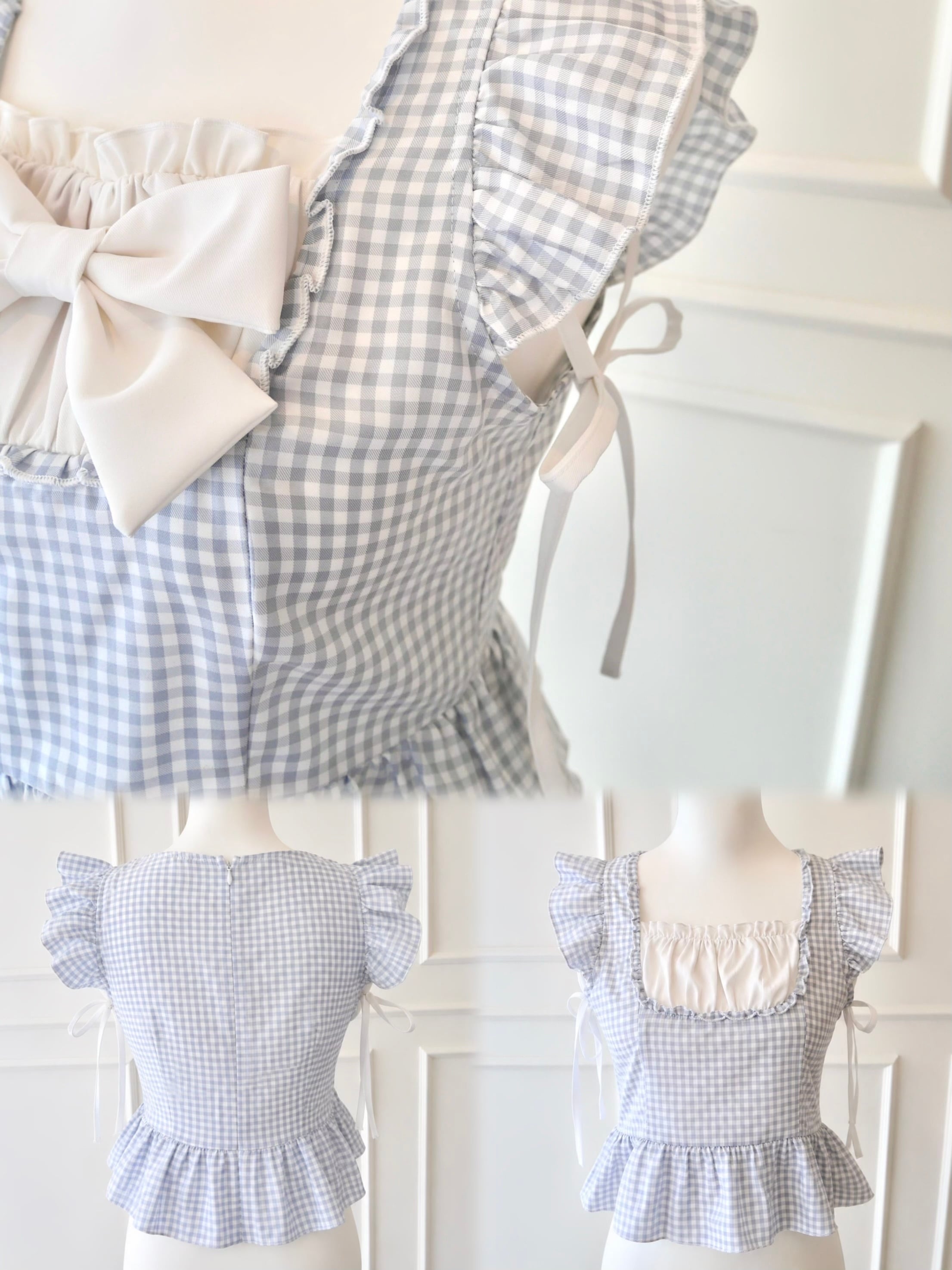 frill ribbon blouse