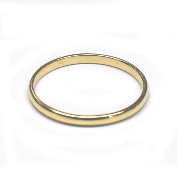 【18金指輪】甲丸リング21号 K18刻印あり シンプル細身デザイン 18金指輪】甲丸リング21号 K18刻印あり シンプル細身デザイン