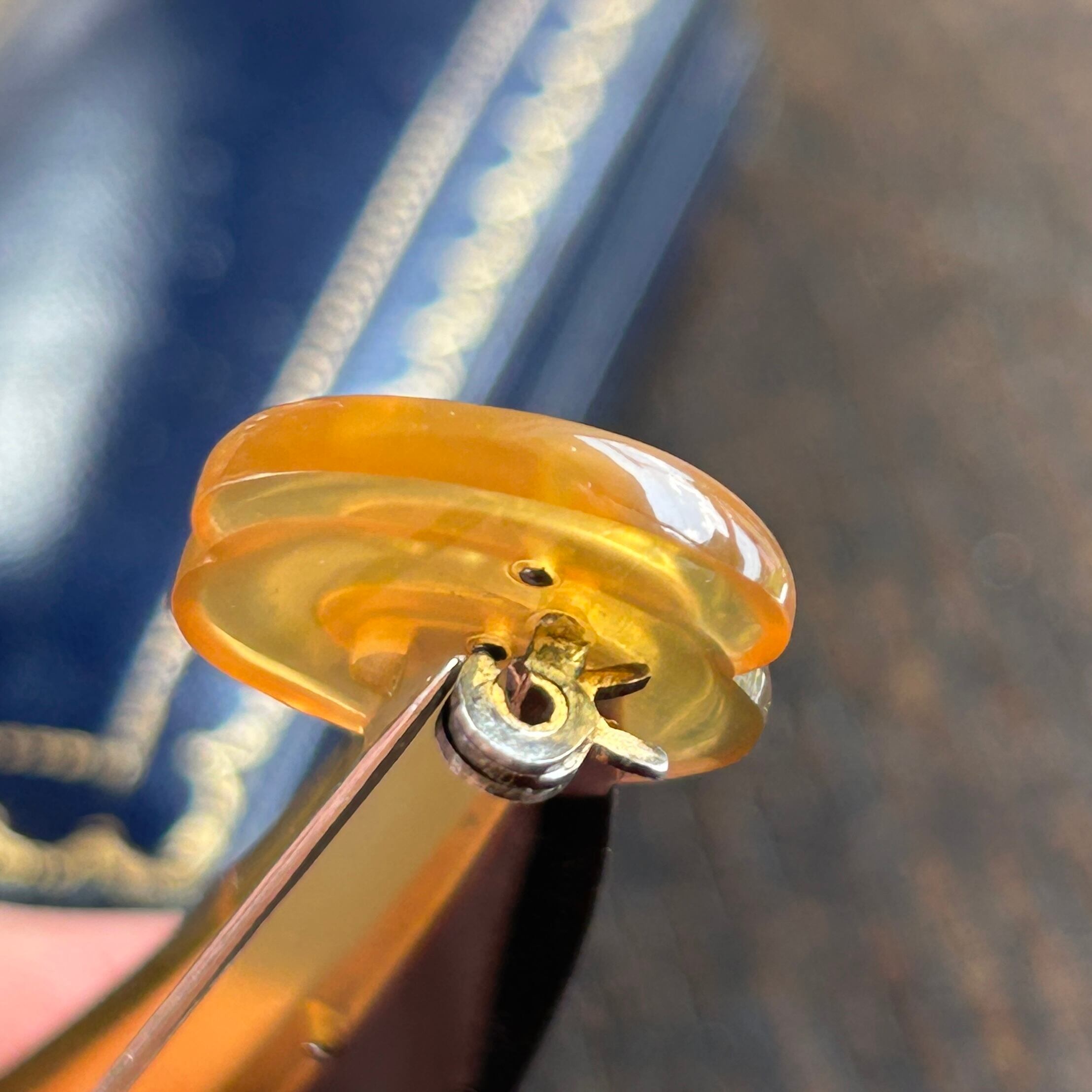 アンティーク！鼈甲に芥子パールの和デコなブローチ