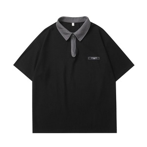 Half zip short sleeve polo shirt