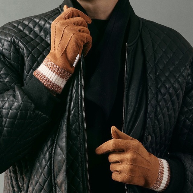 Velvet suede gloves ( 3color )