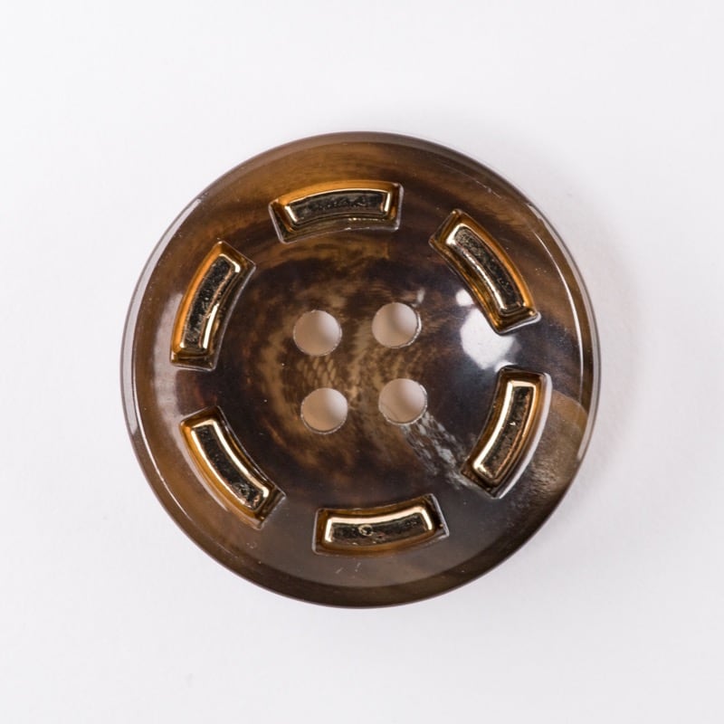 べっ甲風4つ穴ボタン（24mm） | Dua-アクセサリーパーツショップ