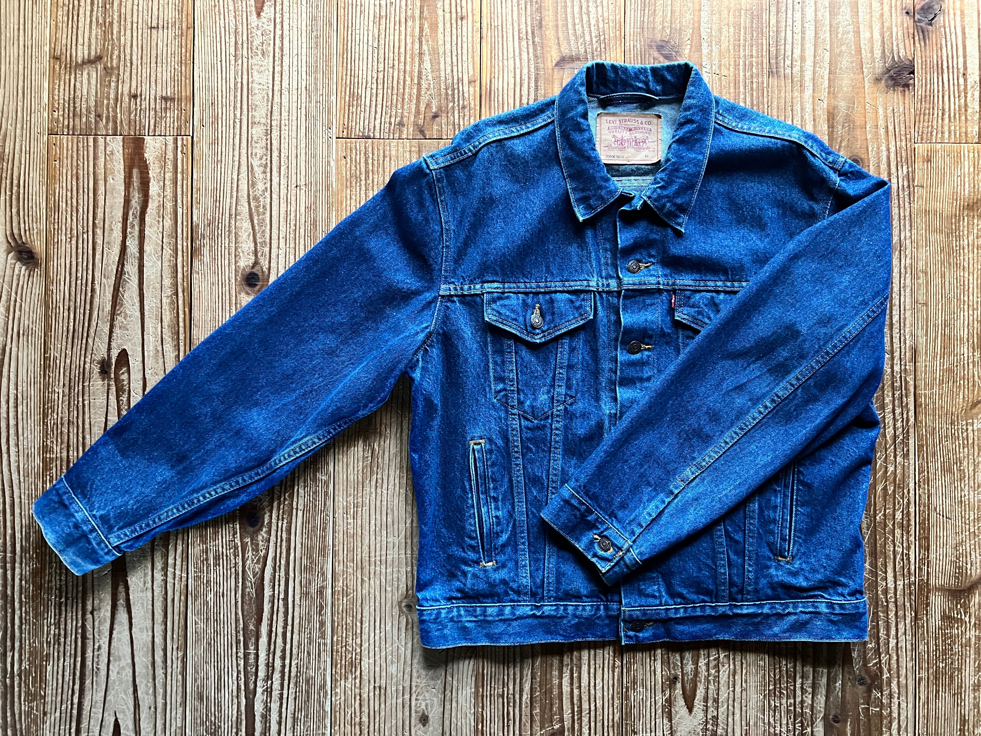 90's Levi's 70506 デニムジャケット 4ポケット 濃青 表記(44) USA製