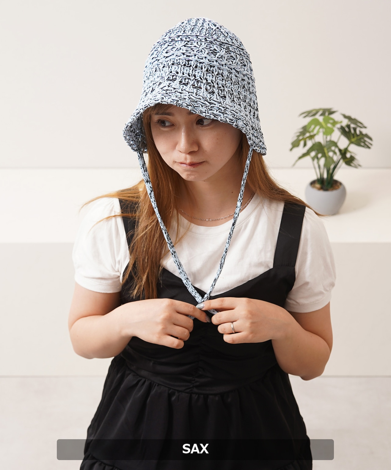 ◆リボン付き クロシェハット◆ch-25134