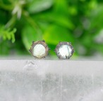 ラブラドライト・ピアス　5mm（1ペア）　No.1