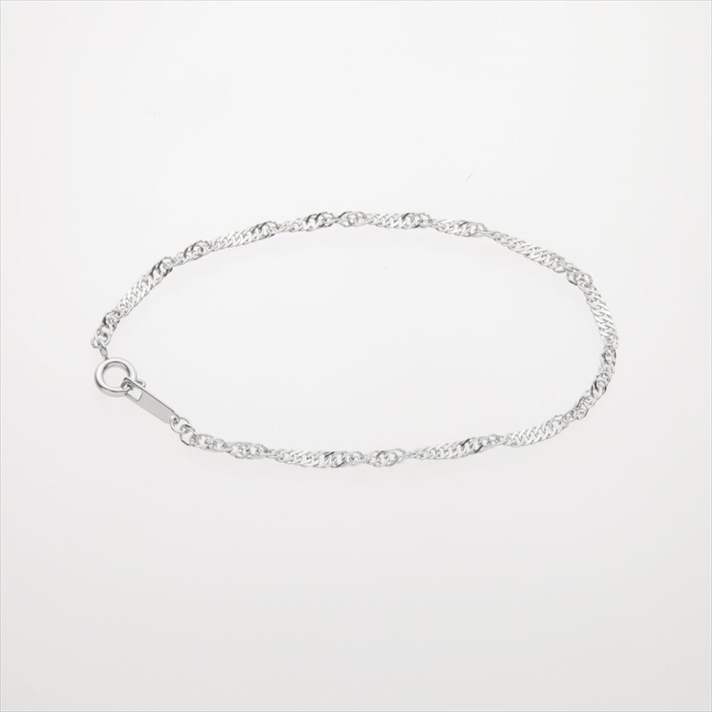 サージカルステンレス製 スクリューチェーン・ブレスレット(幅2.5mm)