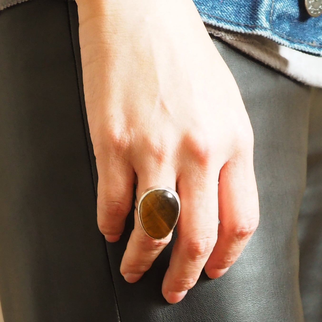 70-80s Mexican Silver Stone Ring