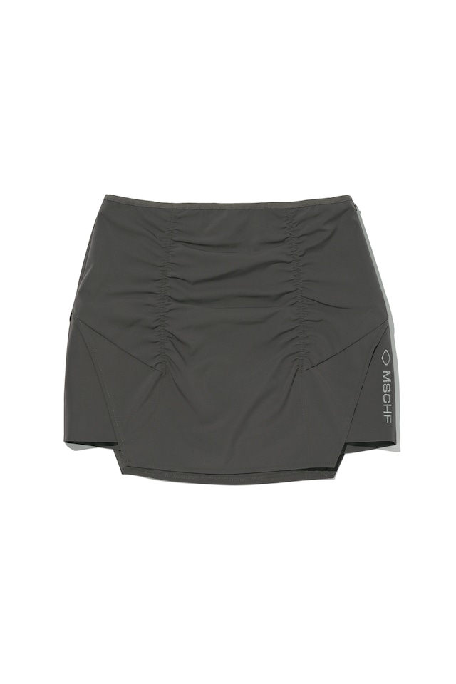 [MSCHF] SHIRRING MINI SKIRT_KHAKI GREY ミスチーフ 正規品 韓国ブランド 韓国ファッション 韓国代行 韓国通販 mischief