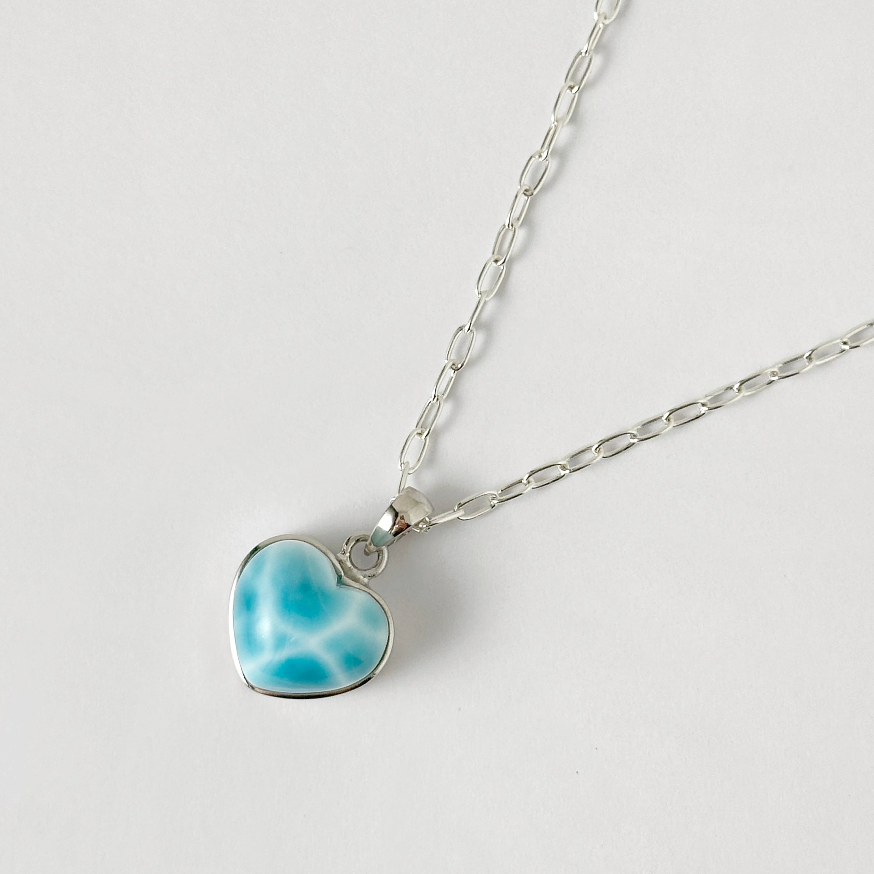 ラリマー ハート型 ペンダント M サイズ