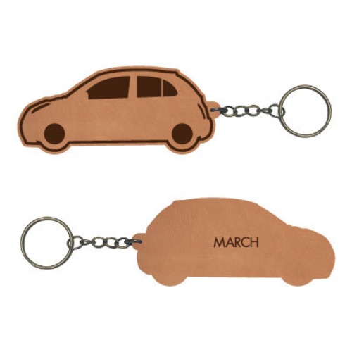 マーチ 5ドア【K12系】レザーキーホルダー