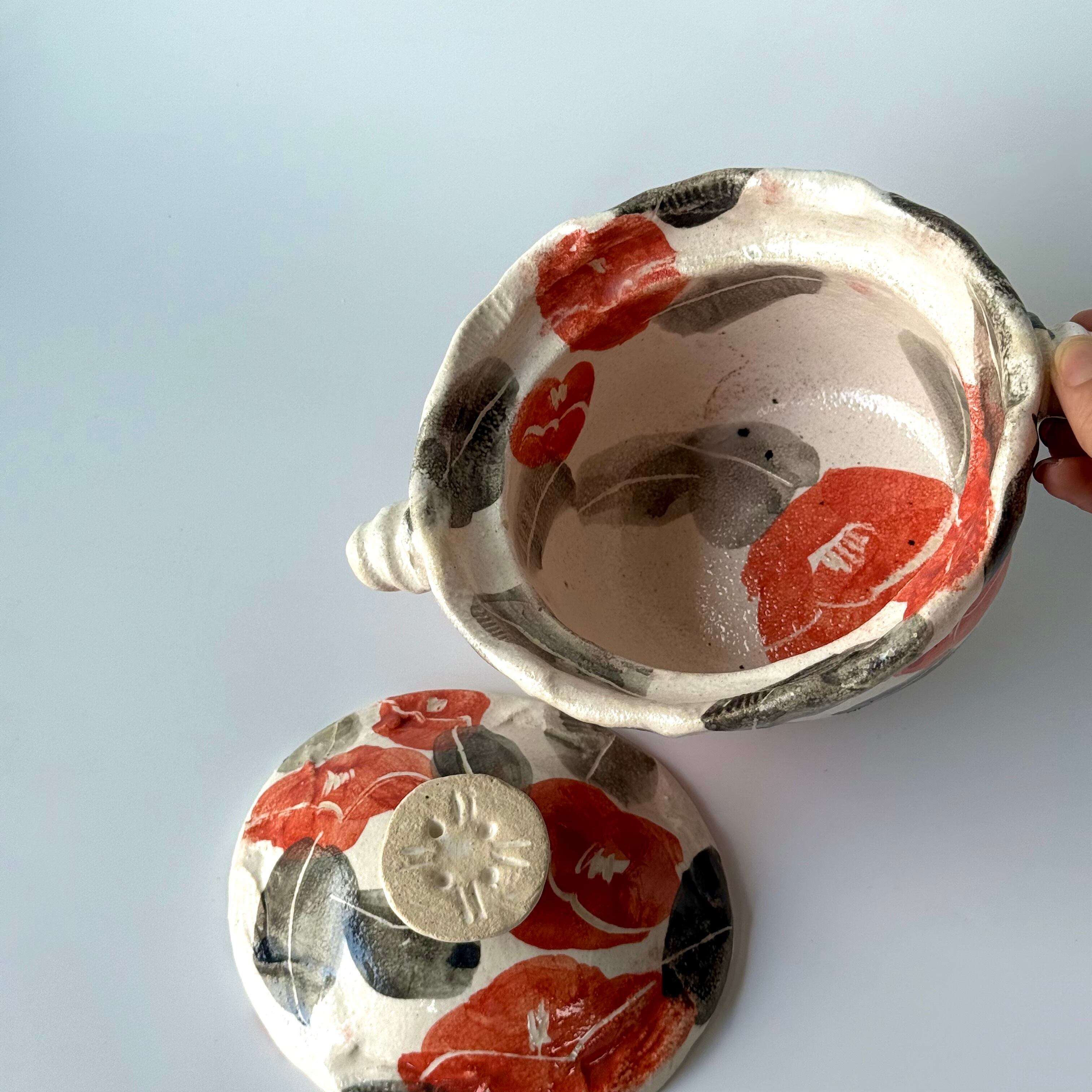 新品未使用　伊集院真理子　土鍋 1.5合サイズ トロピカル柄 伊集院真理子 土鍋 1.5合サイズ トロピカル柄 | Lotus roots