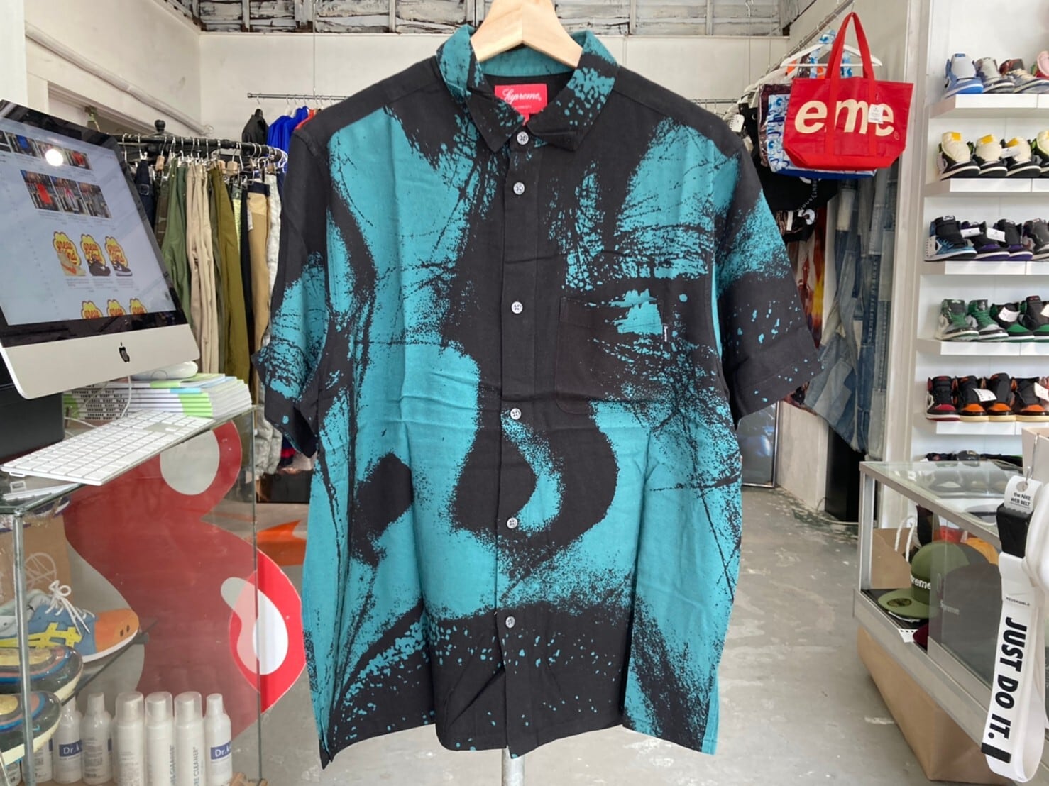 【 Blue M 】Supreme MBV Rayon S/S Shirt