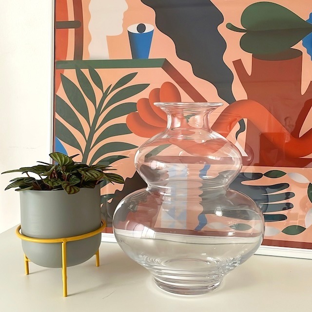Glass flower vase / Made in Poland
