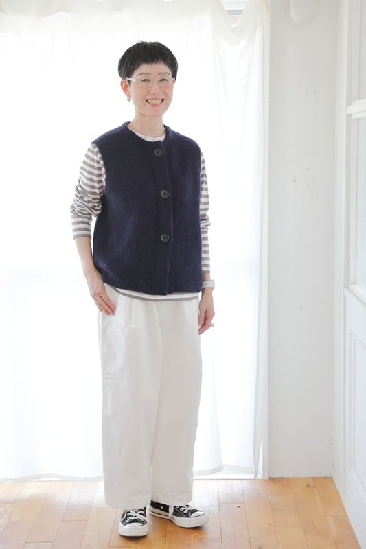 Permanent Age 前あきニットベスト