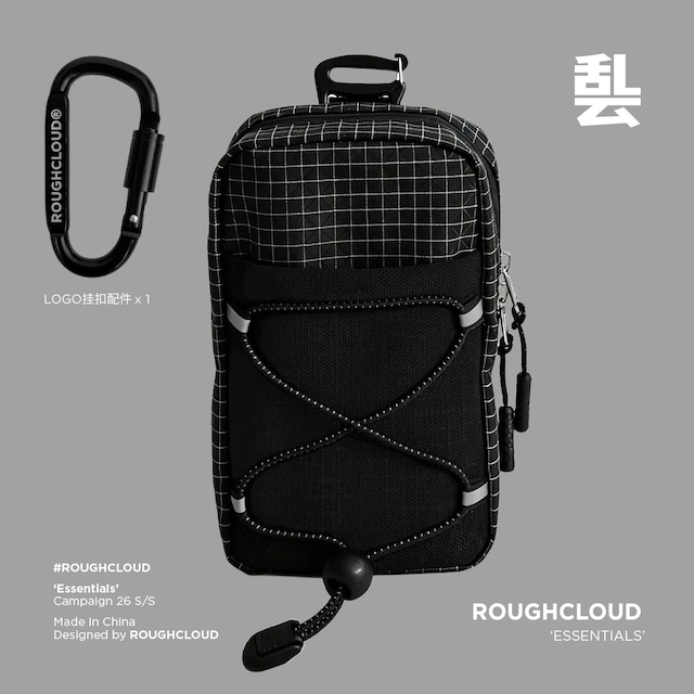 ROUGHCLOUD リップストップ ショルダー ストラップ アタッチメント ポーチ
