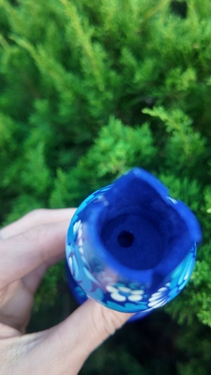 木製キャンドルホルダー　青（ティモシェンコ作）