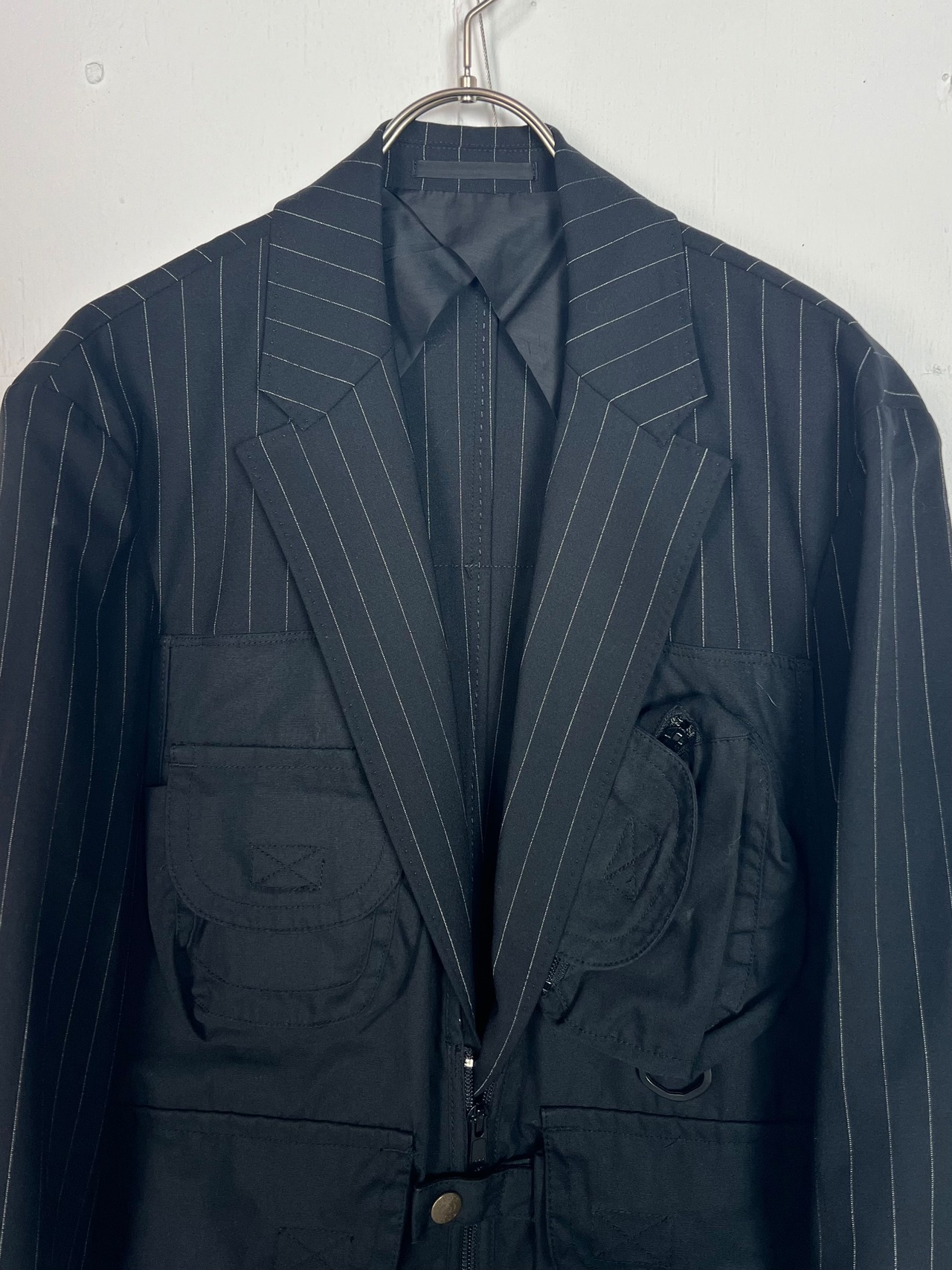 "再構築" Fisher×Tailored×MA-1 Stripe Jacket - 11