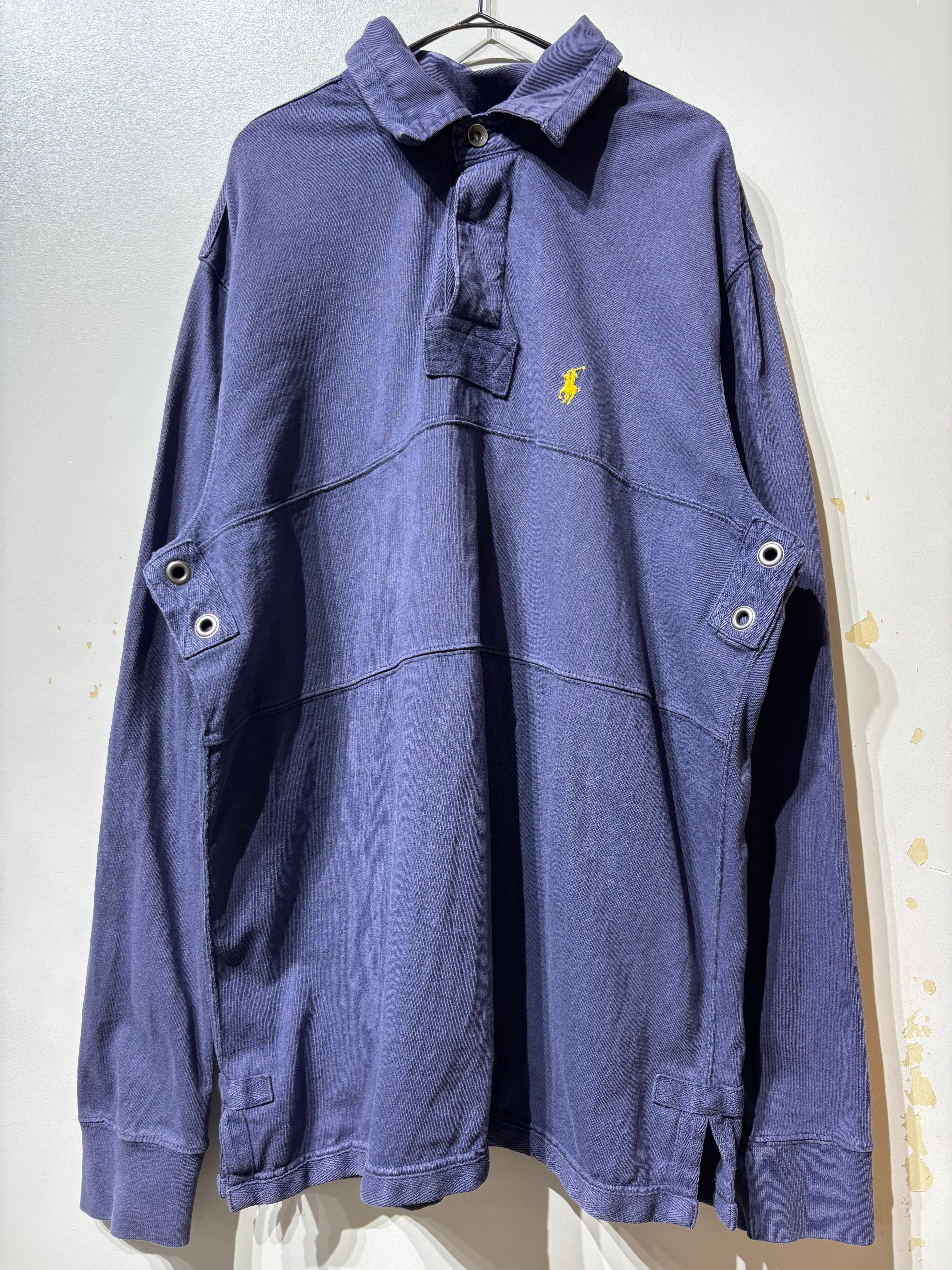 (SH1441)Polo Ralph Lauren heavy cotton panelled rugby shirt