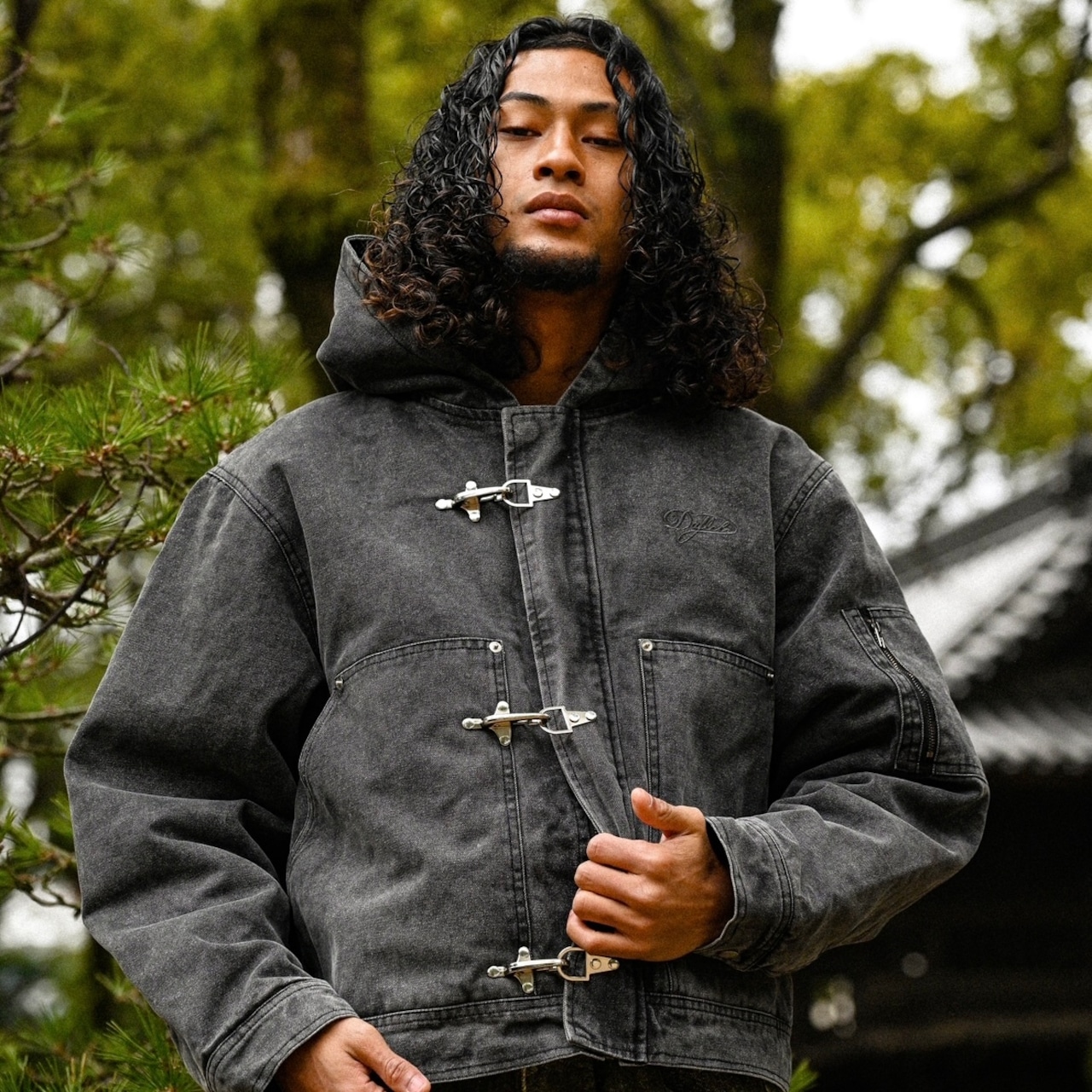 SIGNATURE LOGO WASHED CANVAS FIREMAN JACKET