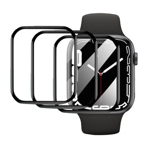 【数量限り】【3枚組】ANYOI 対応 Apple Watch フィルム 41mm Apple Watch 保護フィルム 3D全面保護 高透過率 気泡なし 指紋防止 PET複合材 アップルウォッチ 保護フィルム AppleWatch 9/8/7フィルム アップルウォッチ9/8/7 フィルム 対応 41mm