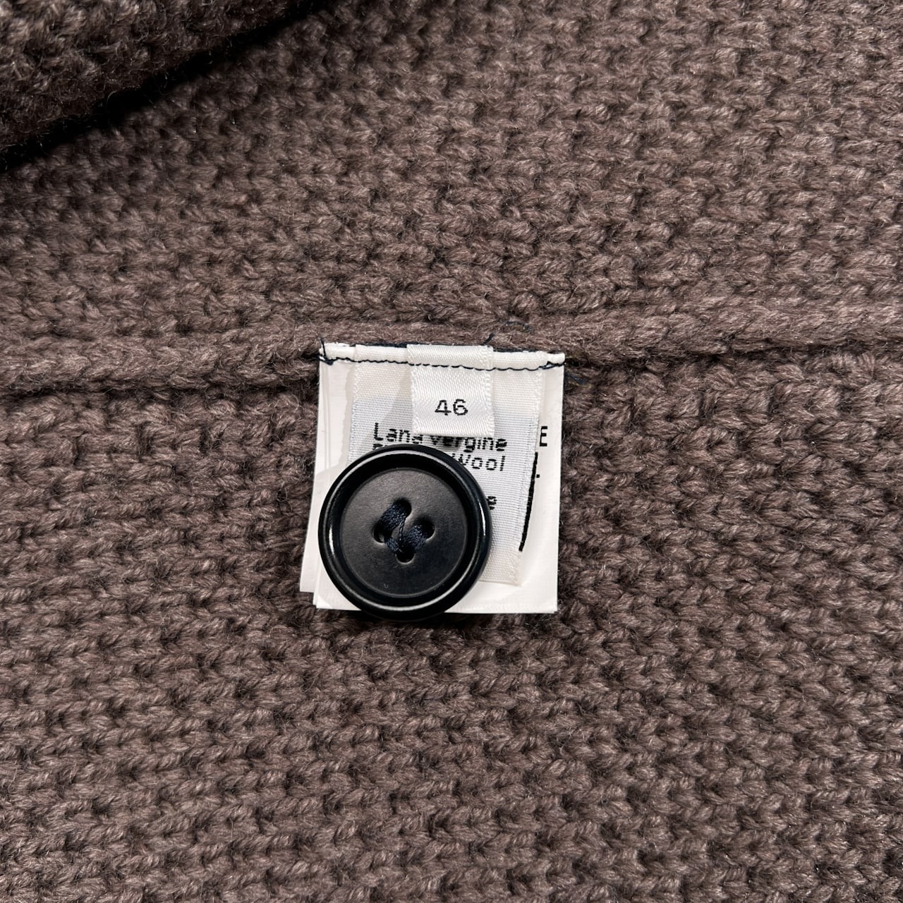 ROSSO35 ロッソ トレンタチンクエ ニット切替 ノーカラー 比翼 コート サイズ 46 /ネイビー×グレージュ系/イタリア製