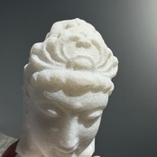 ホワイトジェイド＊観音様Sサイズ＊カービング＊天然石インテリア＊置物