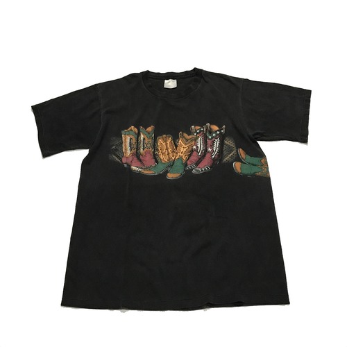 90's Western Boots プリント Tシャツ