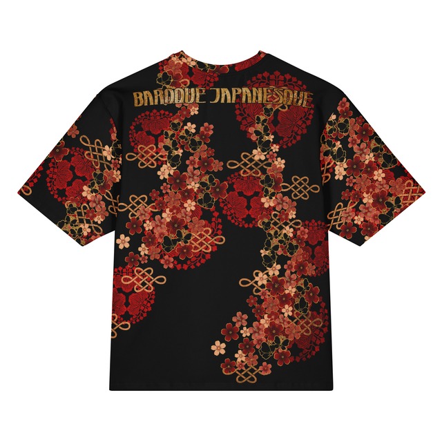 和紋様装飾　桜蝶　和柄ユニセックス 180G Performance Tシャツ