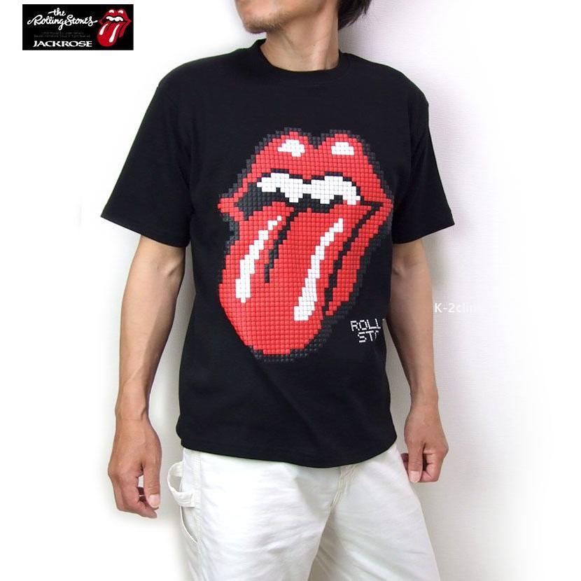 ローリングストーンズ Tシャツ 523564 ブロックラバー THE ROLLING STONES×JACKROSE メンズt カットソー ロック  バンド コラボTシャツ