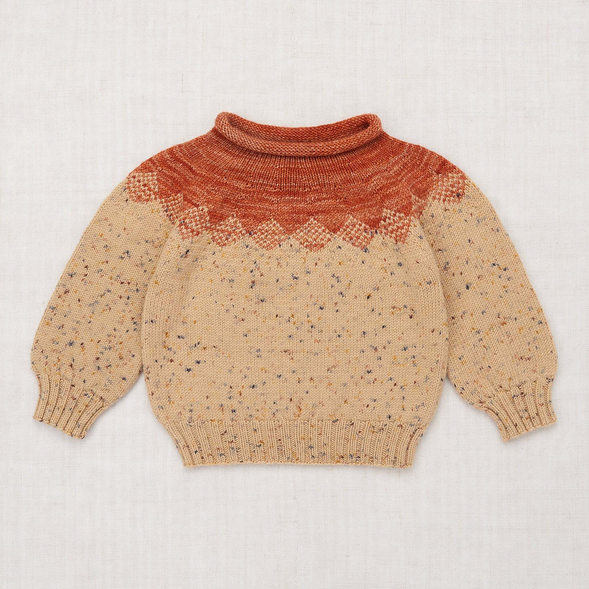 Misha&Puff Pinecone Sweater - Camel Confetti 6Y | PEAM
