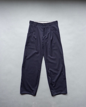A MACHINE Trousers Pants - blanch pattern - sea (Navy)